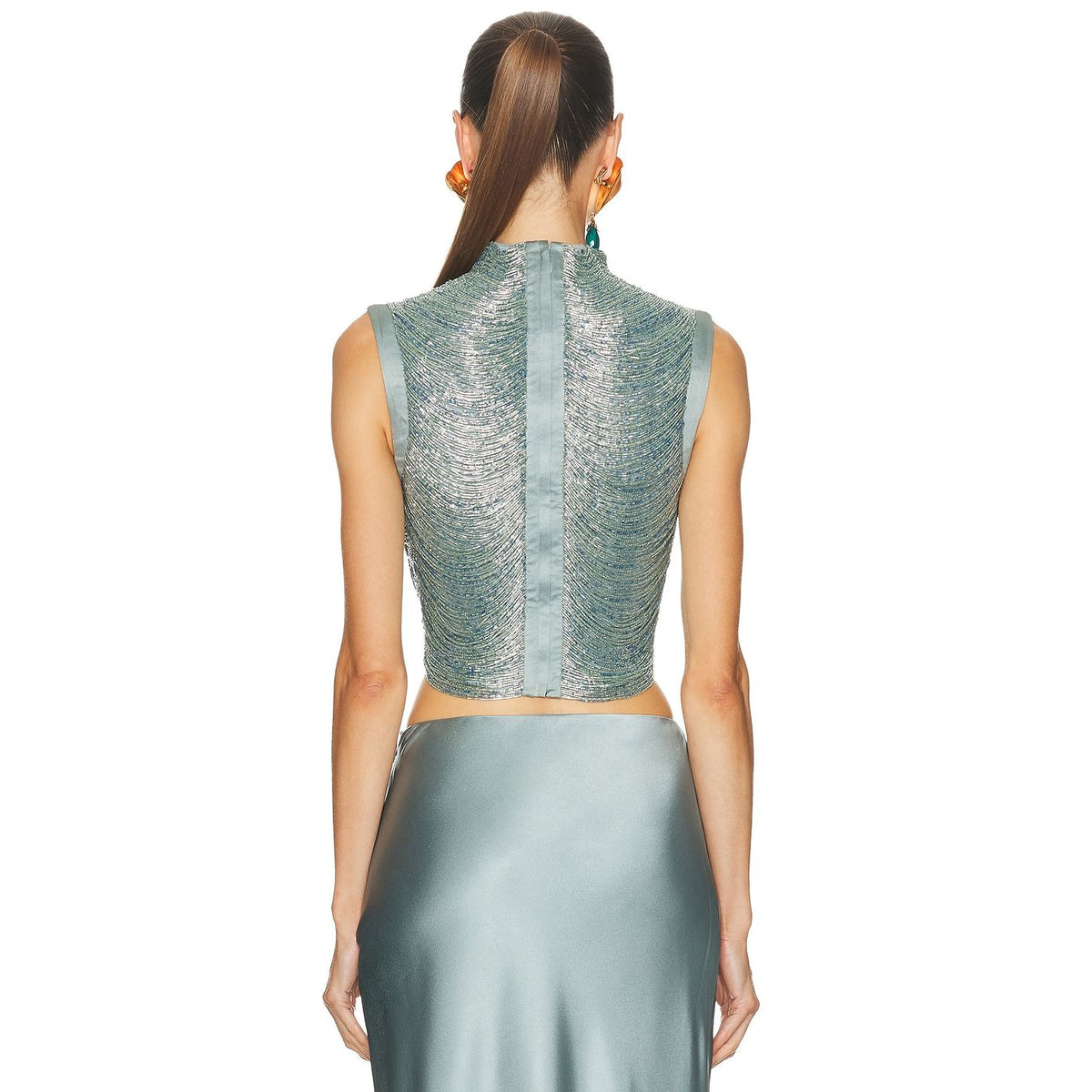 Taraji Top Chantel Skirt Blue