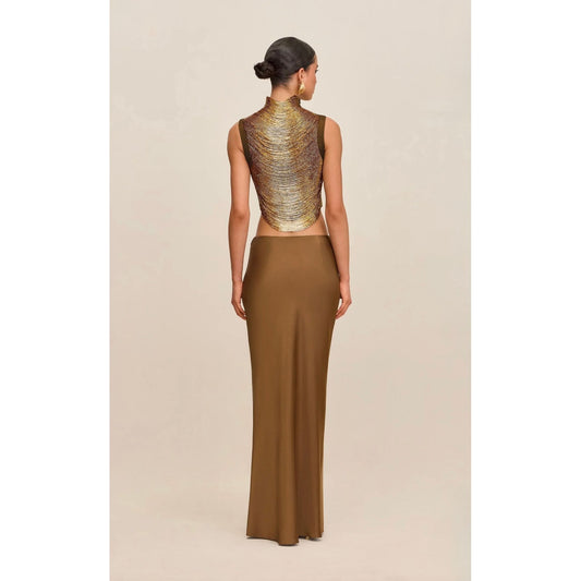 Taraji Top Chantel Skirt Bronze