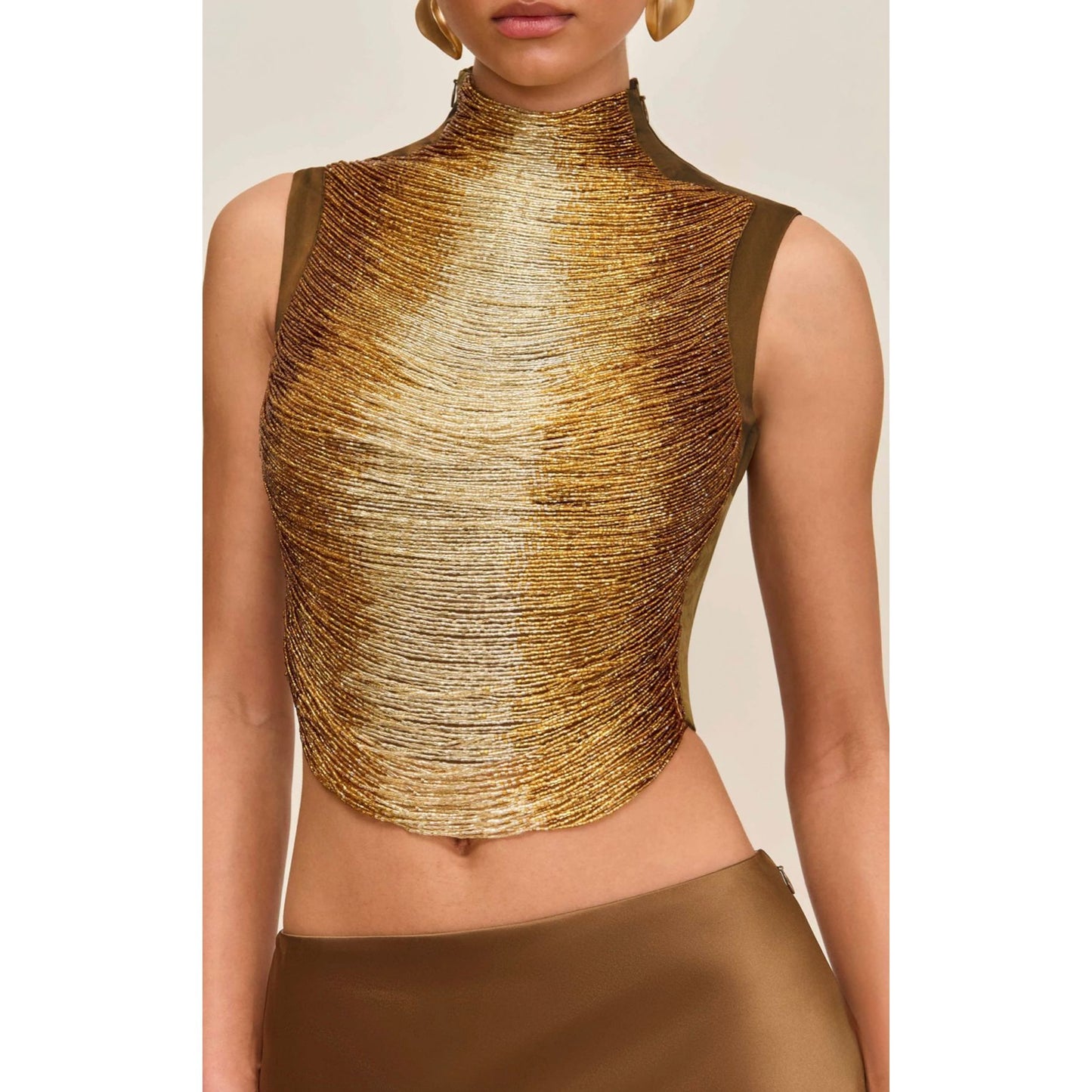 Taraji Top Chantel Skirt Bronze
