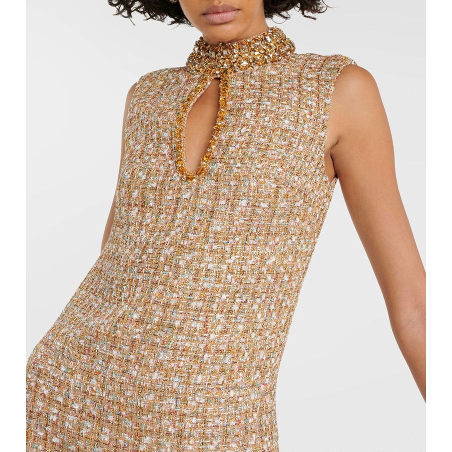 Gold Tinsel Boucle Embellished Mini
