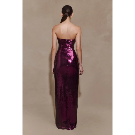 Winston Strapless Sequin Plum