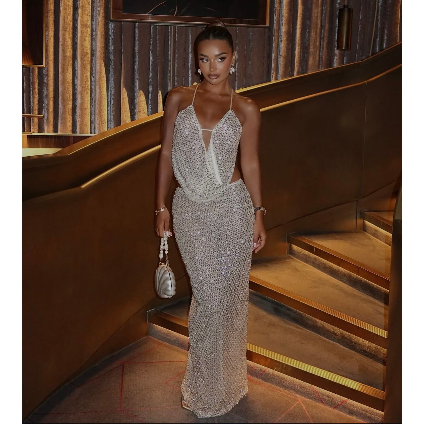 Crystal Quartz Top and Maxi Skirt