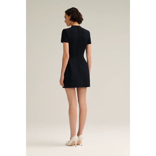 Crepe Knit Peplum Dress