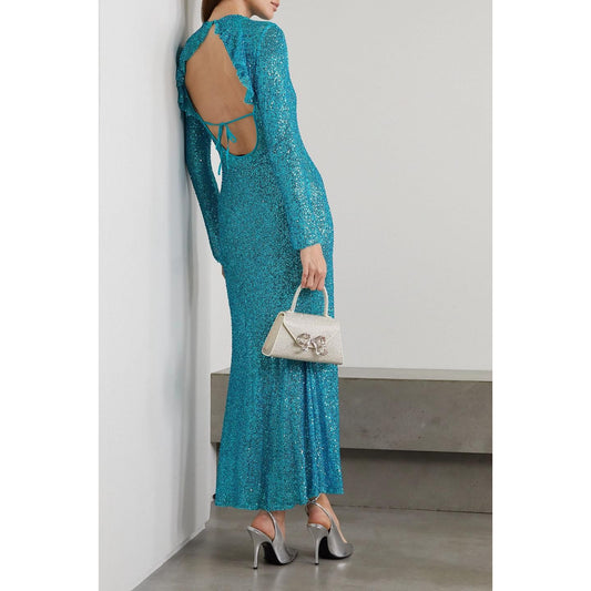 Blue Beaded Maxi