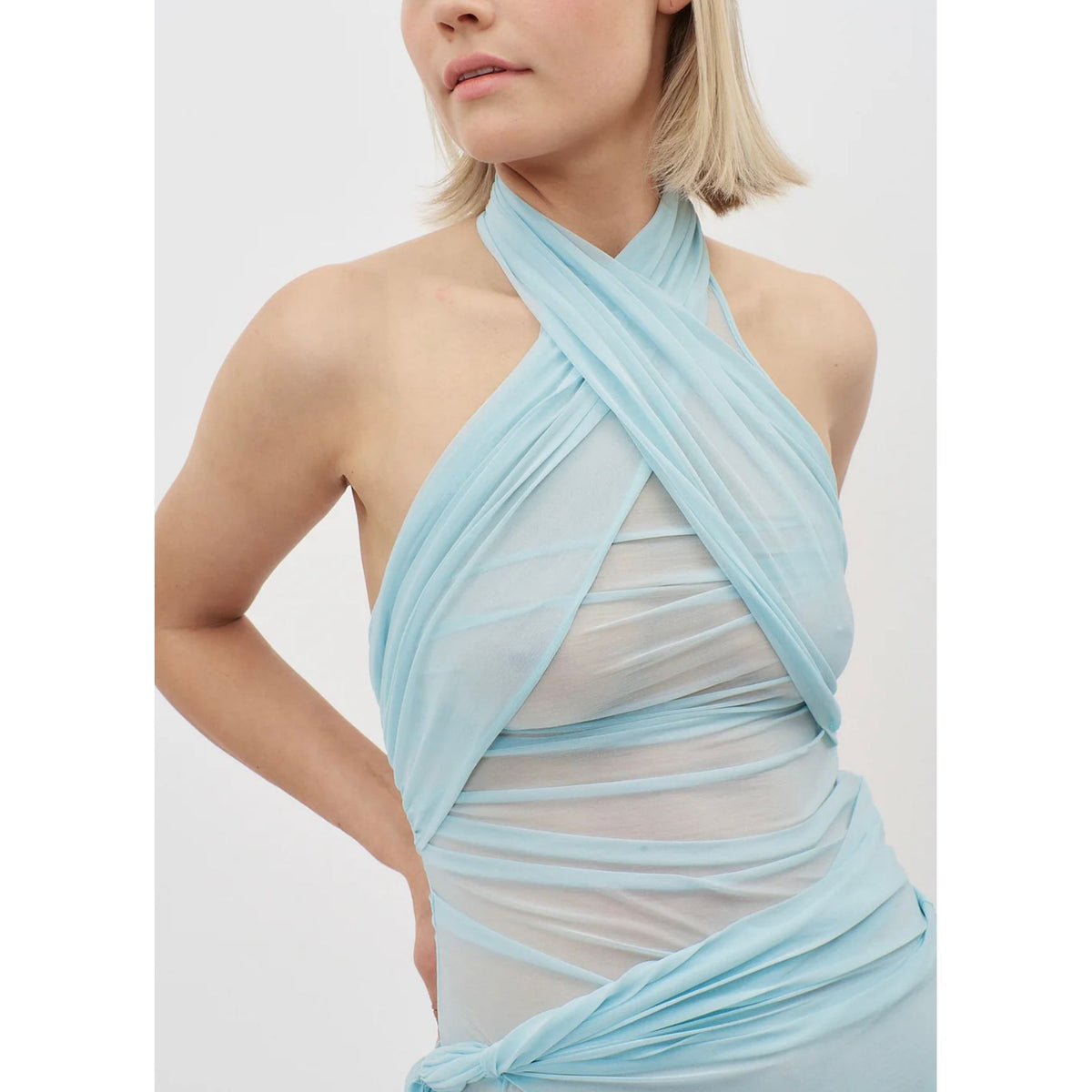 Twisted Sheer Dress