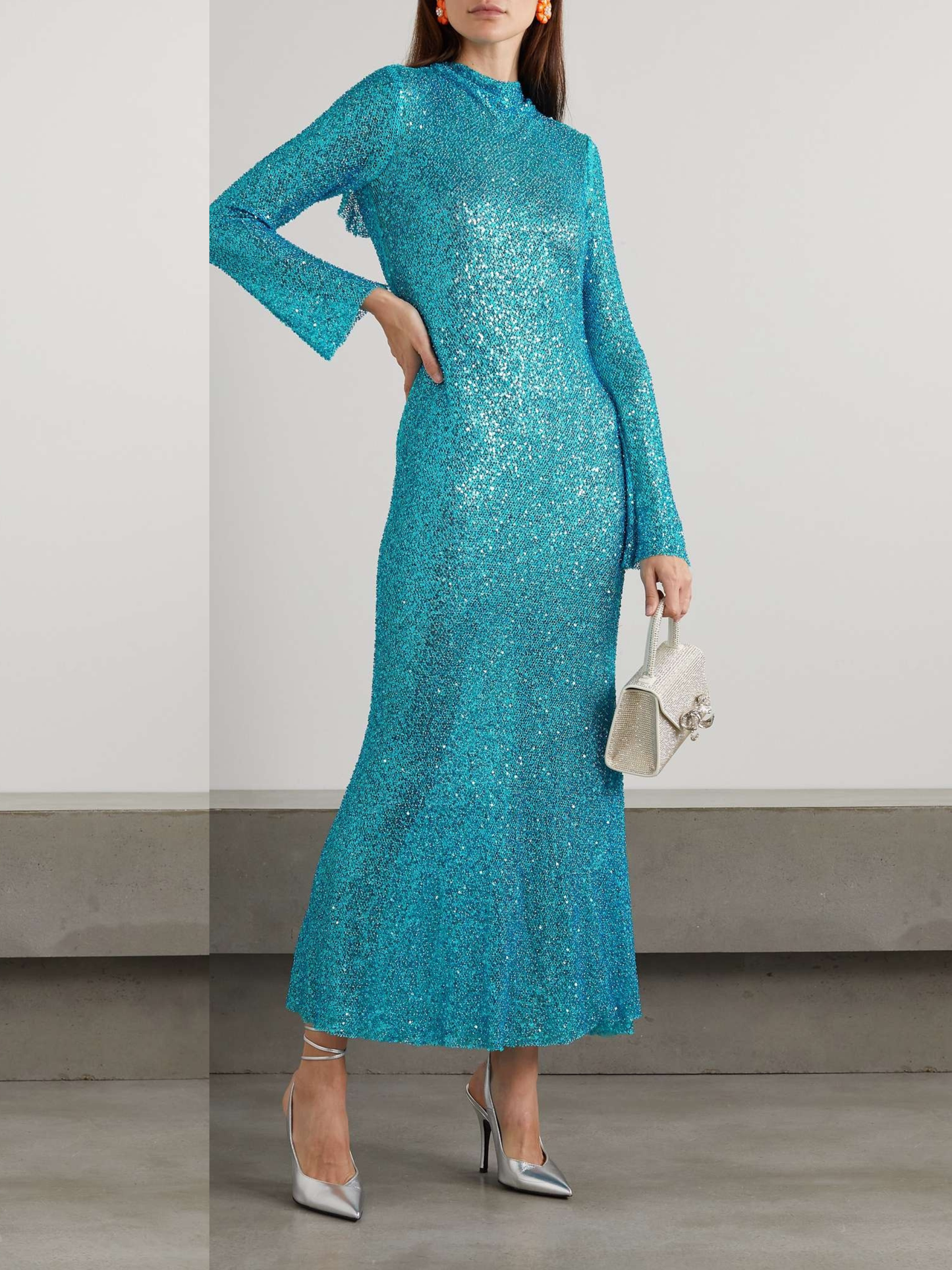 Blue Beaded Maxi