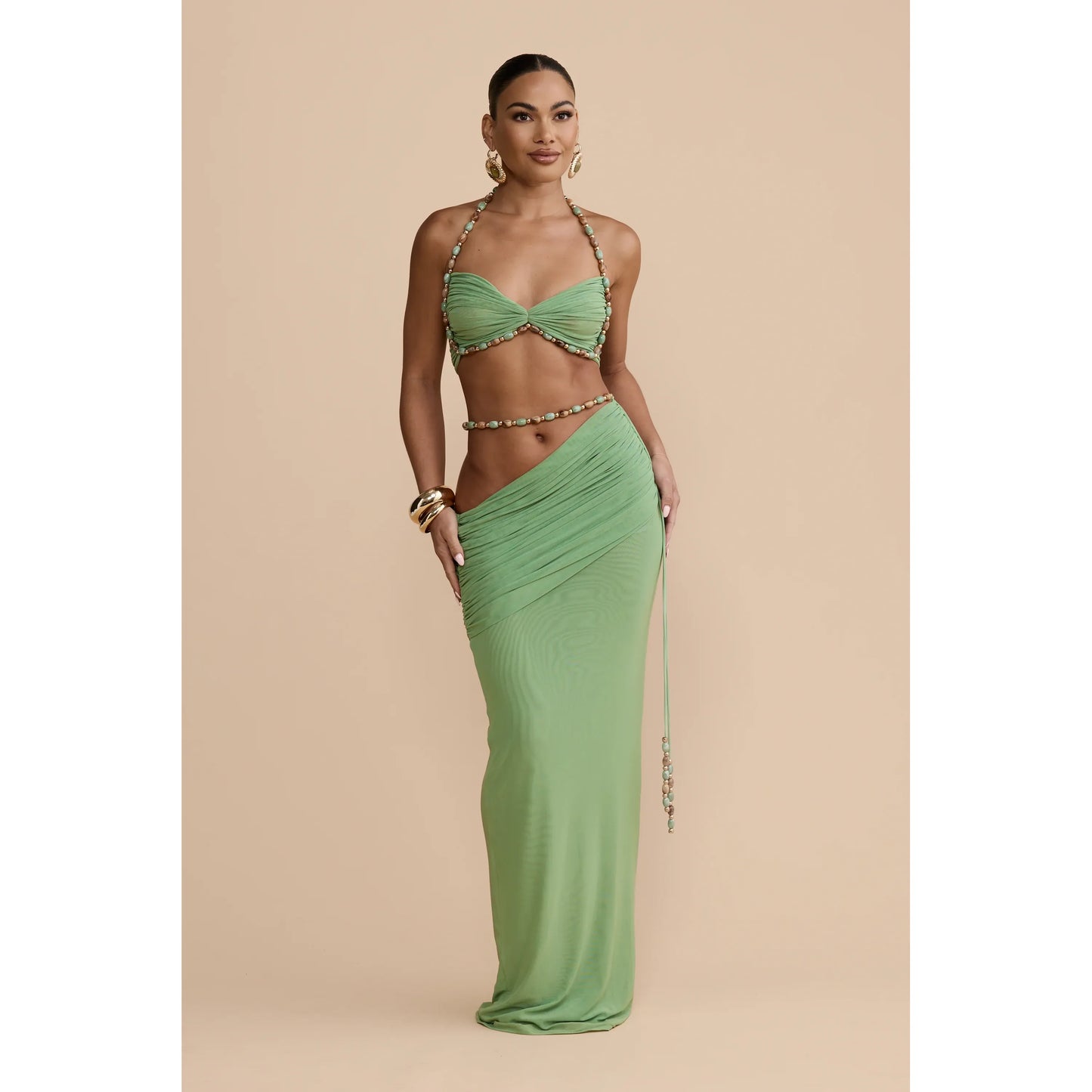 Ilia Skirt & Emara Crop Set Sage