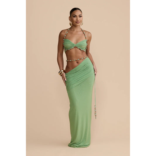 Ilia Skirt & Emara Crop Set Sage