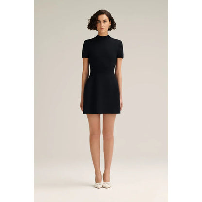 Crepe Knit Peplum Dress
