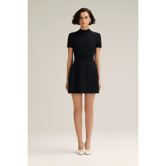 Crepe Knit Peplum Dress