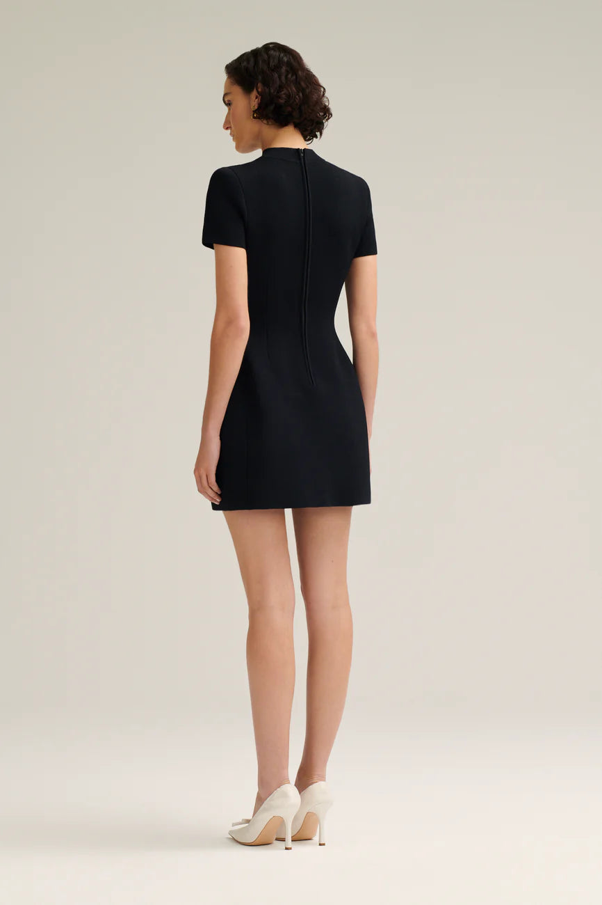 Crepe Knit Peplum Dress