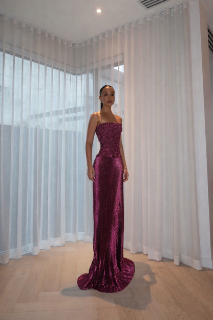 Maya Gown Sangria