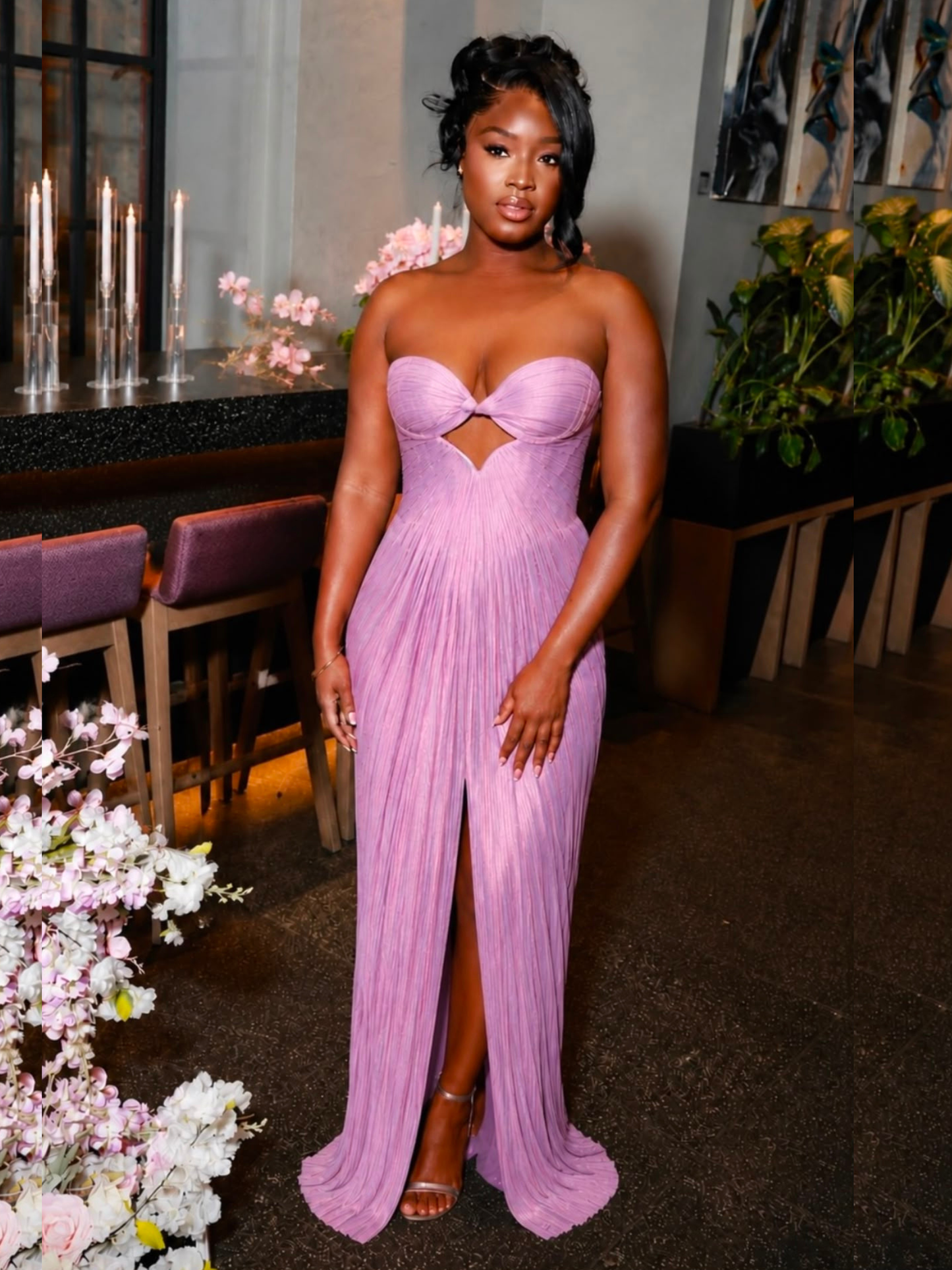 Stephanie Silk Bustier Gown
