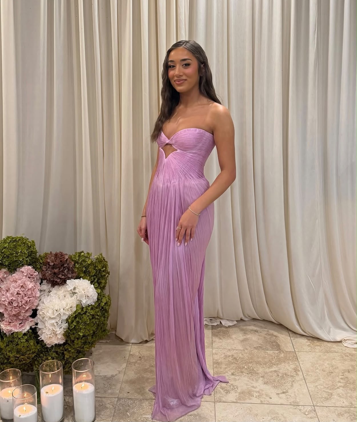 Stephanie Silk Bustier Gown