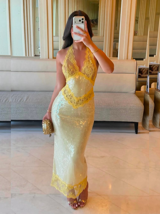 Vicky Sequin Lace Dress